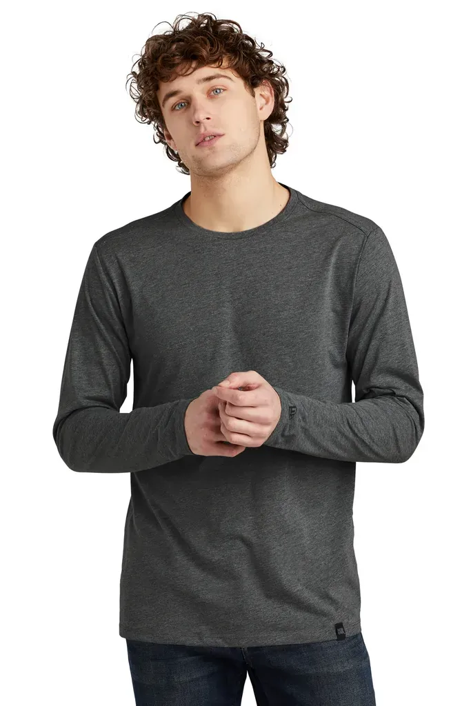 New Era ® Heritage Blend Long Sleeve Crew Tee. NEA102 - additional view 5