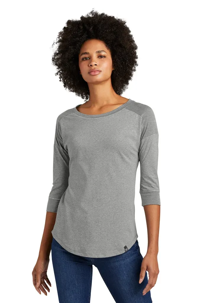 New Era ® Women's Heritage Blend 3/4-Sleeve Baseball Raglan Tee. LNEA104 - additional view 5