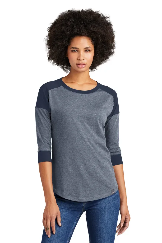 New Era ® Women's Heritage Blend 3/4-Sleeve Baseball Raglan Tee. LNEA104 - additional view 4