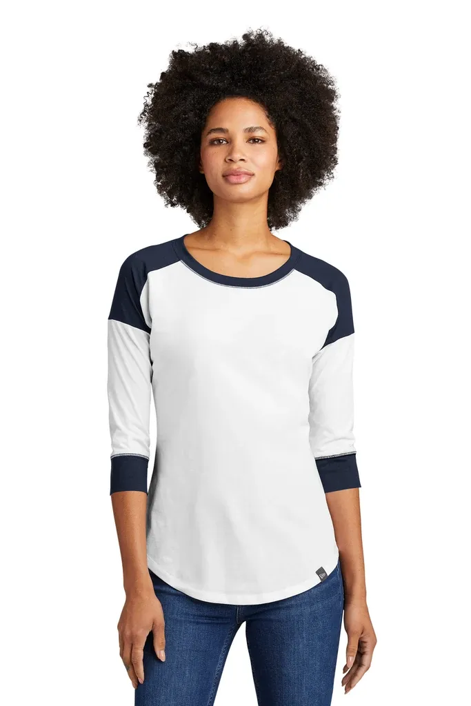 New Era ® Women's Heritage Blend 3/4-Sleeve Baseball Raglan Tee. LNEA104 - additional view 1