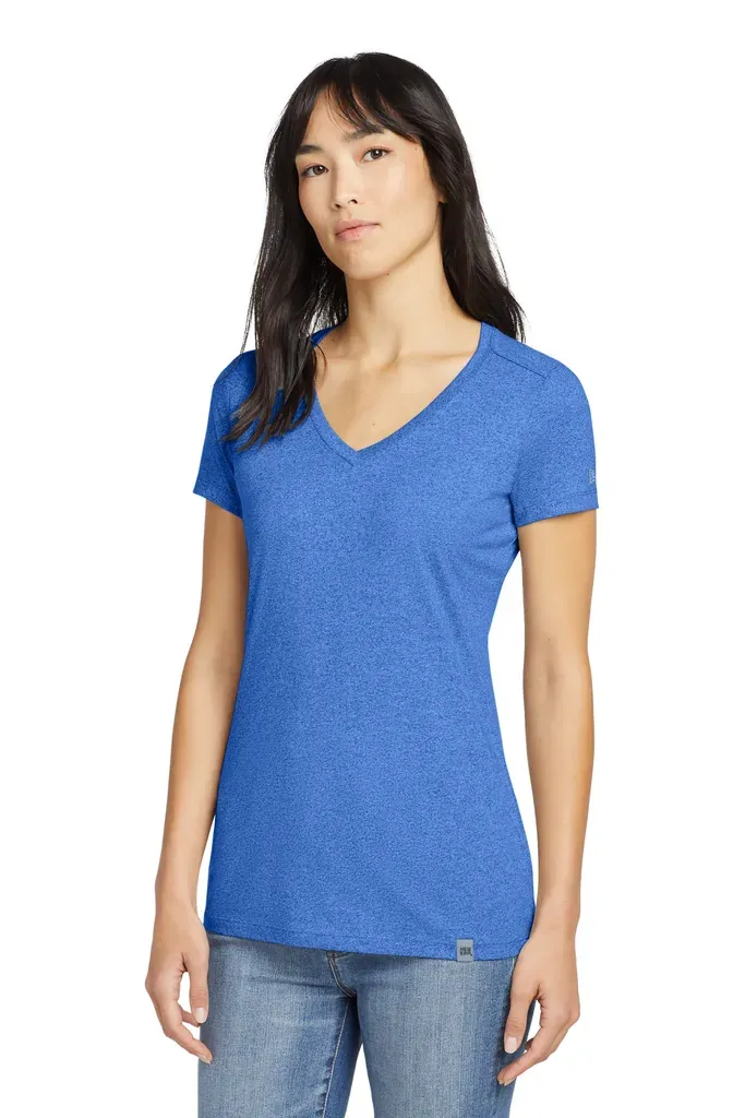 New Era ® Women's Heritage Blend V-Neck Tee. LNEA101 - additional view 8
