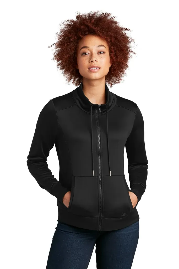 New Era® Women's Performance Terry Full-Zip Cowl LNEA530 - additional view 1