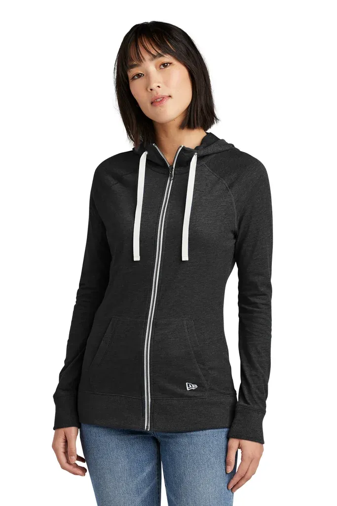 New Era® Women's Sueded Cotton Blend Full-Zip Hoodie. LNEA122 - additional view 4