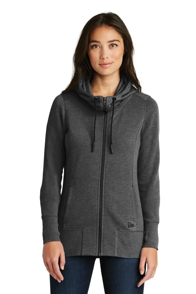 New Era ® Women's Tri-Blend Fleece Full-Zip Hoodie. LNEA511 - additional view 2
