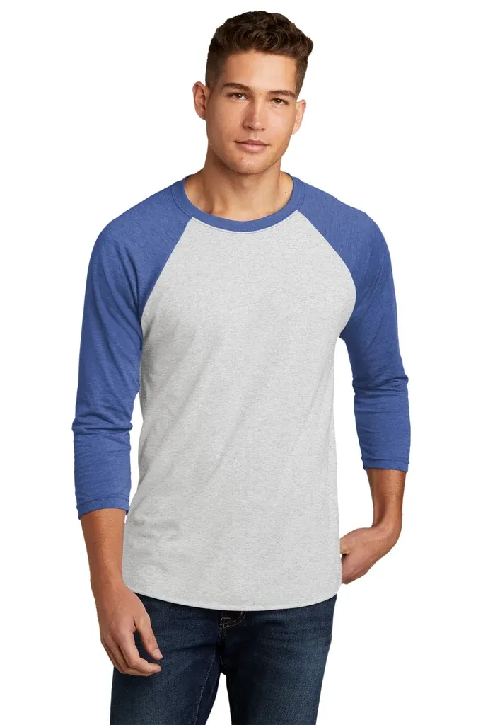 Next Level Apparel®   Adult Tri-Blend 3/4-Sleeve Raglan Tee. NL6051 - additional view 2