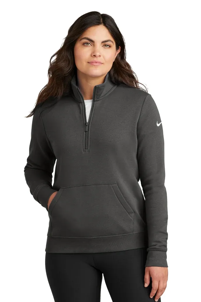 Nike Women's Club Fleece Sleeve Swoosh 1/2-Zip NKDX6720 - additional view 3