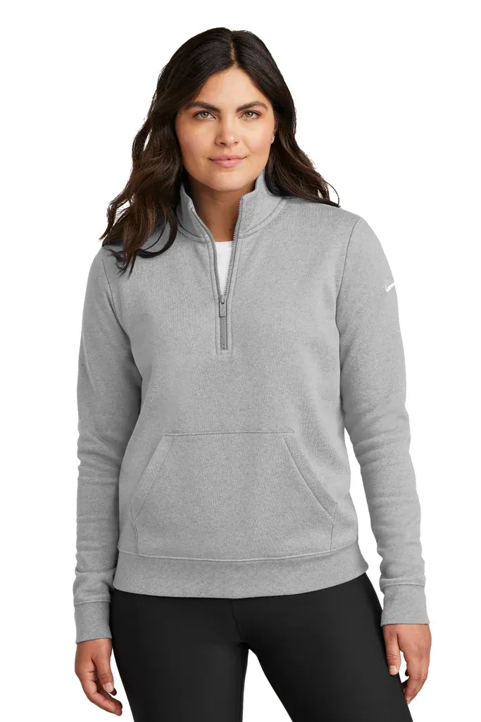Nike Women's Club Fleece Sleeve Swoosh 1/2-Zip NKDX6720 - additional view 1