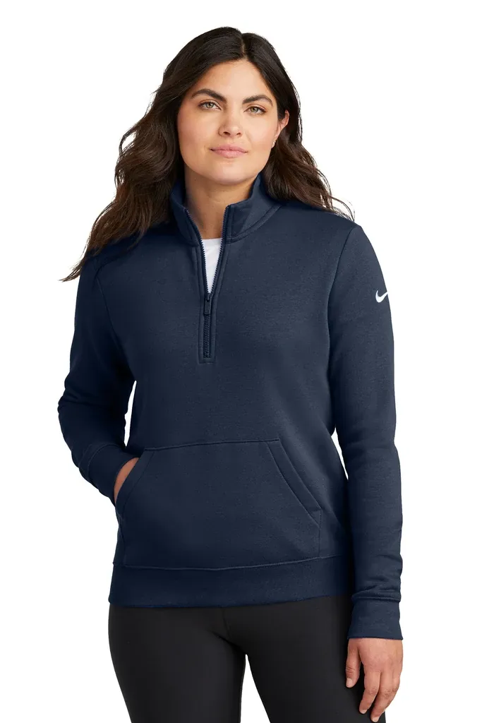 Nike Women's Club Fleece Sleeve Swoosh 1/2-Zip NKDX6720 - additional view 2