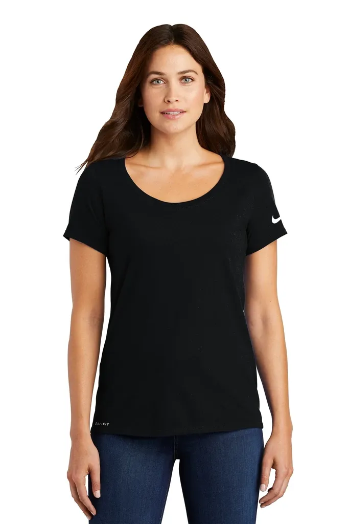 Nike Women's Dri-FIT Cotton/Poly Scoop Neck Tee. NKBQ5234 - additional view 5