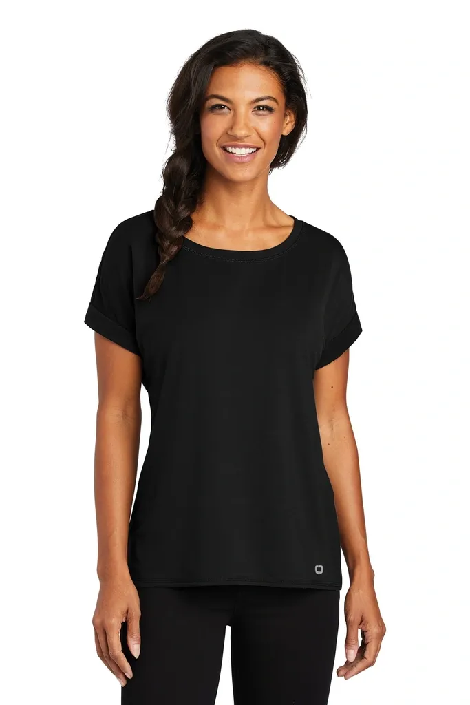 OGIO ® Ladies Luuma Cuffed Short Sleeve. LOG800 - additional view 1