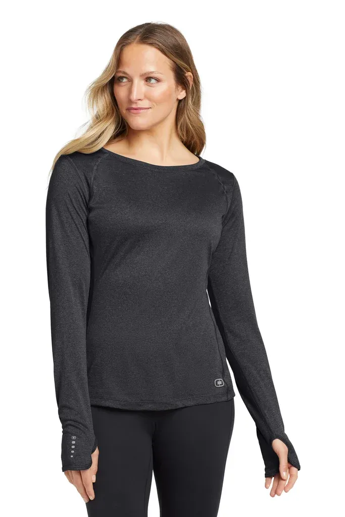 OGIO® Women's Long Sleeve Pulse Crew. LOE321 - additional view 1