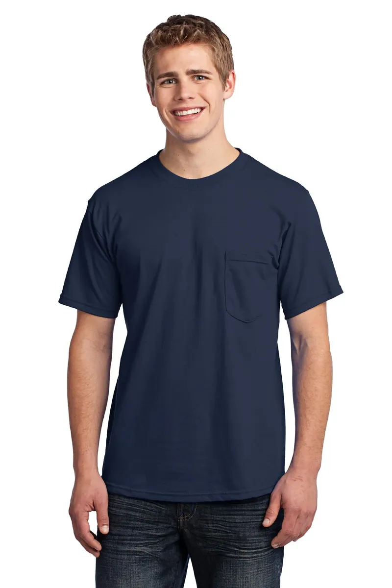 DISCONTINUED Port & Company® - All-American Pocket Tee. USA100P - additional view 1