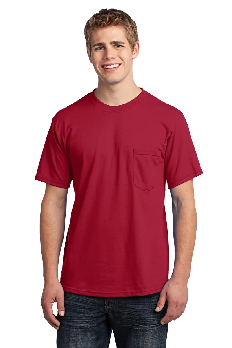 DISCONTINUED Port & Company® - All-American Pocket Tee. USA100P