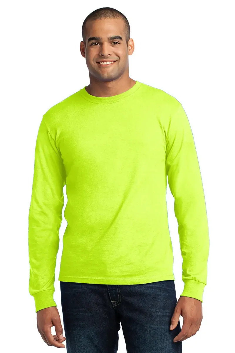 DISCONTINUED Port & Company® - Long Sleeve All-American Tee. USA100LS - additional view 3