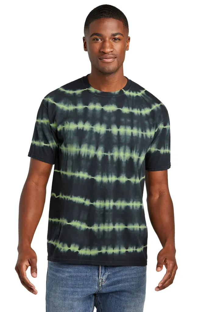 Port & Co Allover Stripe Tie-Dye Tee PC142 - additional view 5