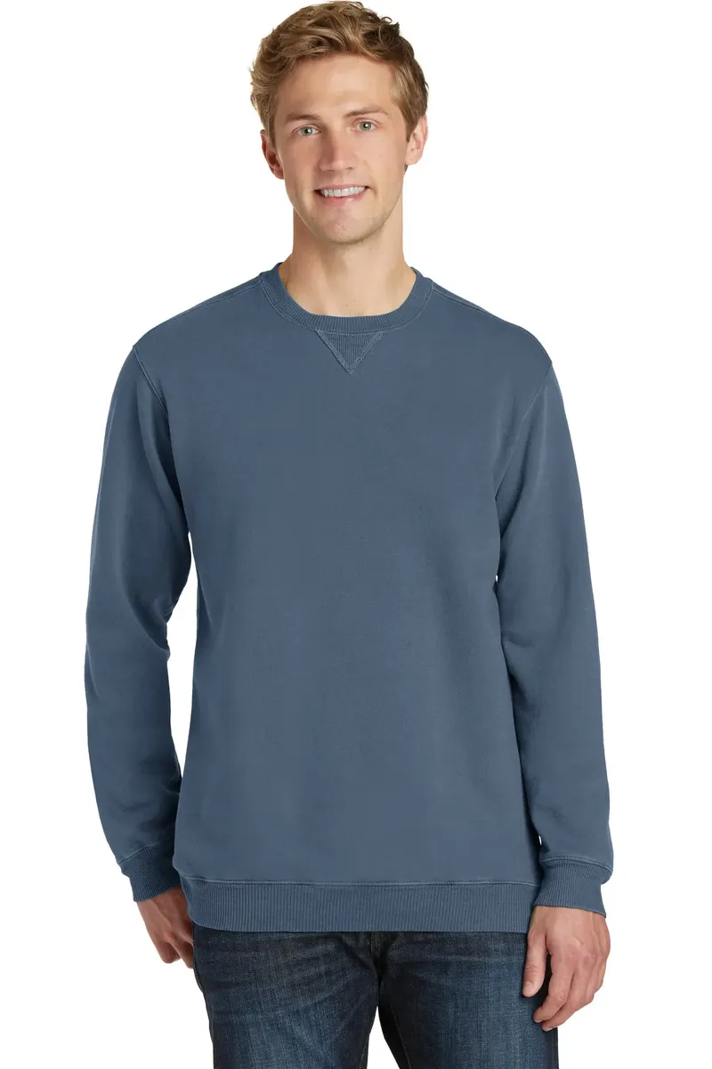 Port & Co Beach Wash® Garment-Dyed Crewneck Sweatshirt PC098 - additional view 5
