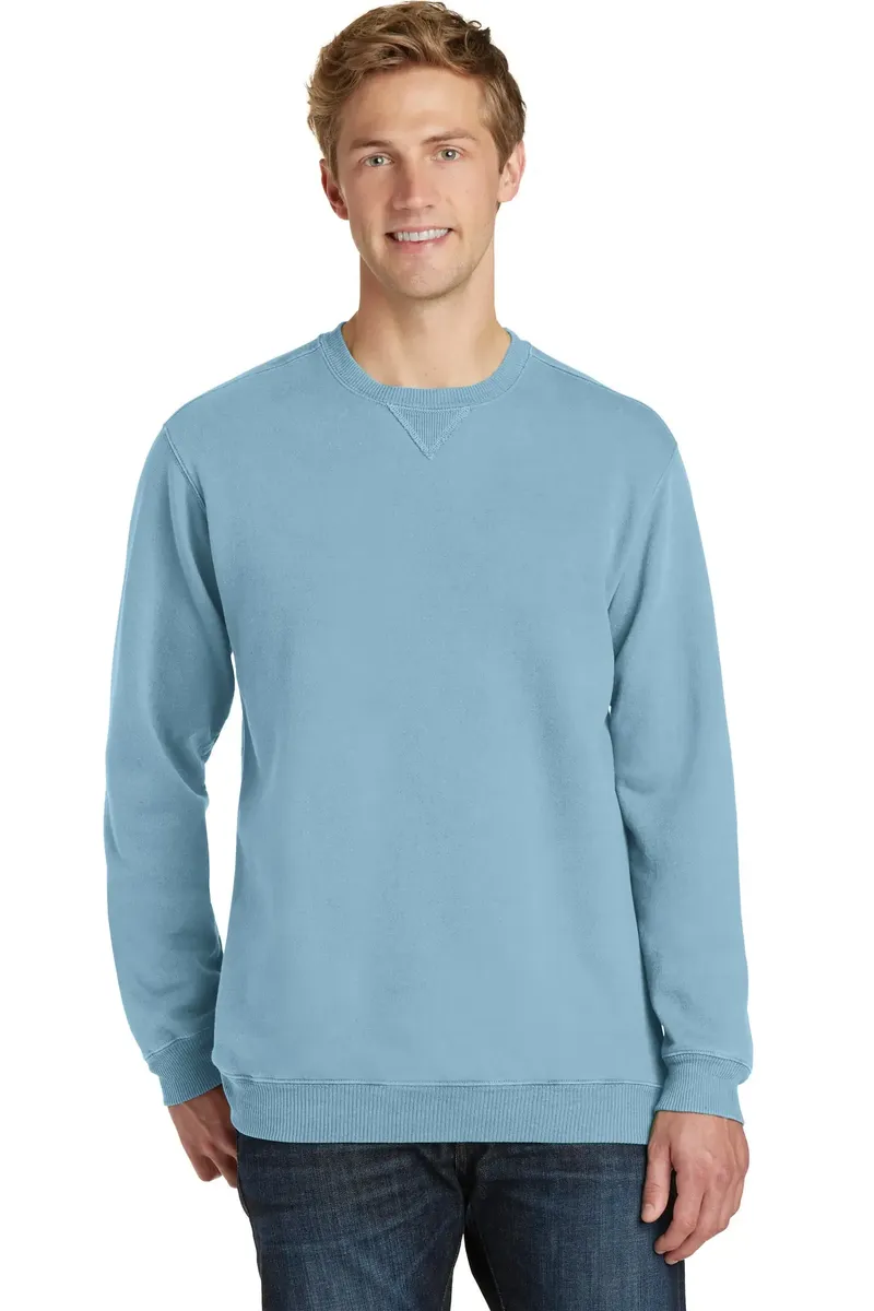 Port & Co Beach Wash® Garment-Dyed Crewneck Sweatshirt PC098 - additional view 1
