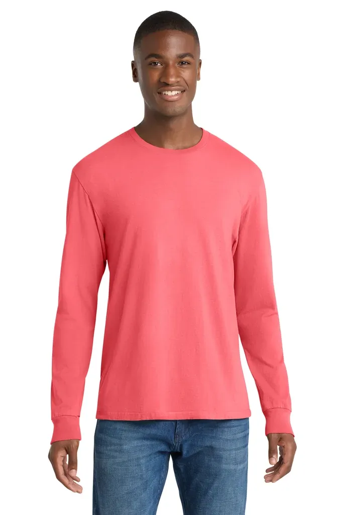 Port & Co Beach Wash® Garment-Dyed Long Sleeve Tee PC099LS - additional view 1