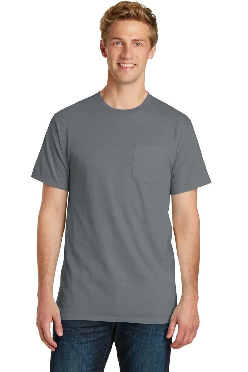 Port & Co Beach Wash® Garment-Dyed Pocket Tee.  PC099P - additional view 12