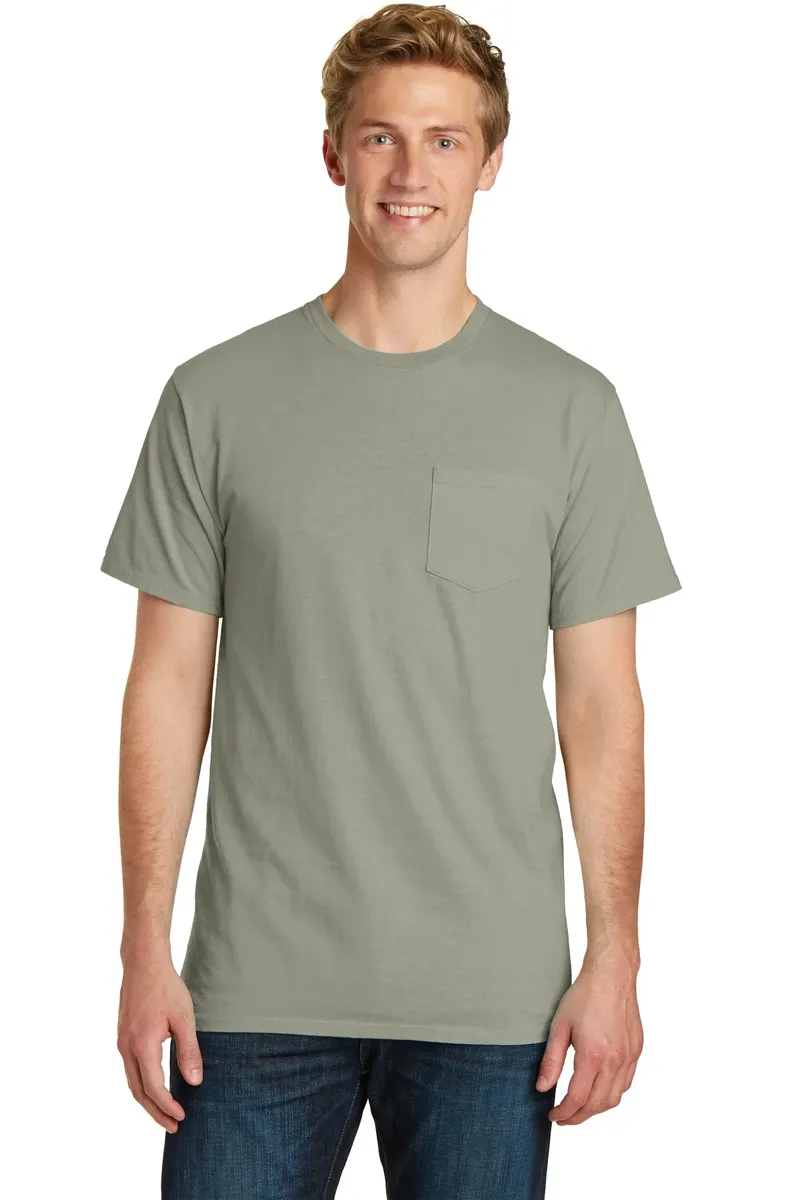 Port & Co Beach Wash® Garment-Dyed Pocket Tee.  PC099P - additional view 6