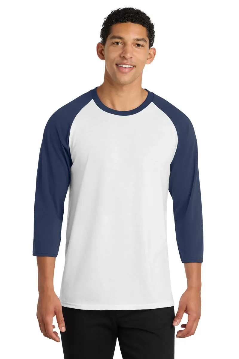Port & Co Core Blend 3/4-Sleeve Raglan Tee. PC55RS - additional view 3
