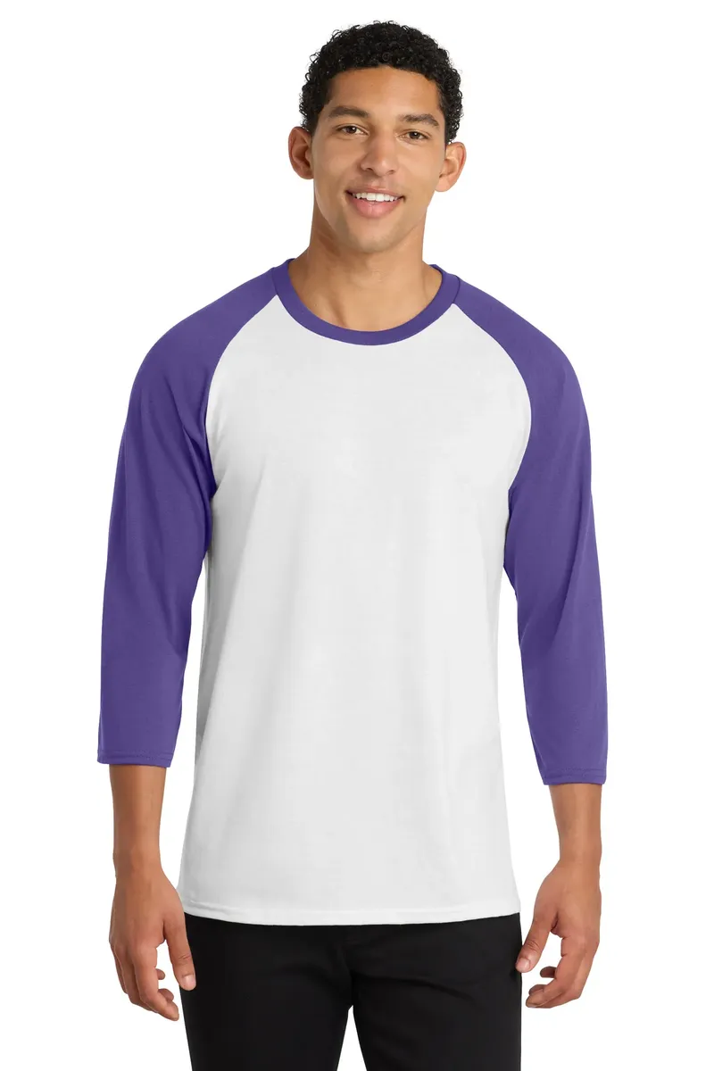 Port & Co Core Blend 3/4-Sleeve Raglan Tee. PC55RS - additional view 4