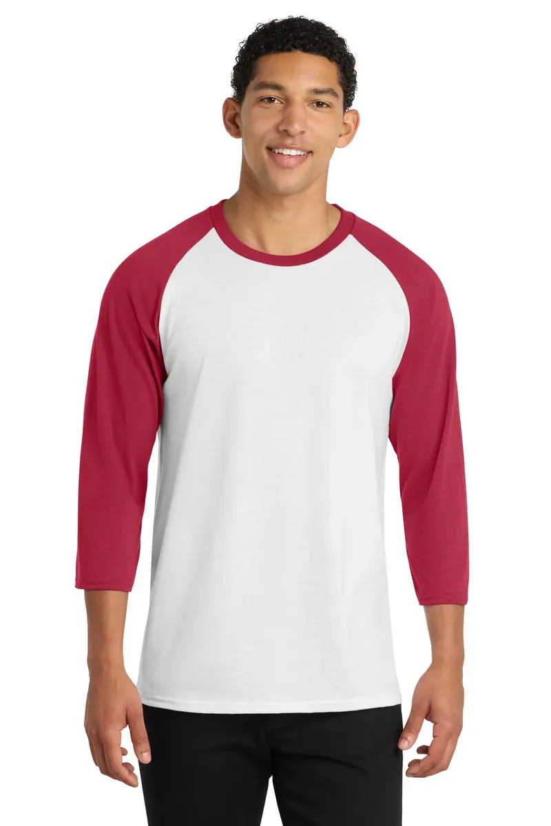 Port & Co Core Blend 3/4-Sleeve Raglan Tee. PC55RS - additional view 2