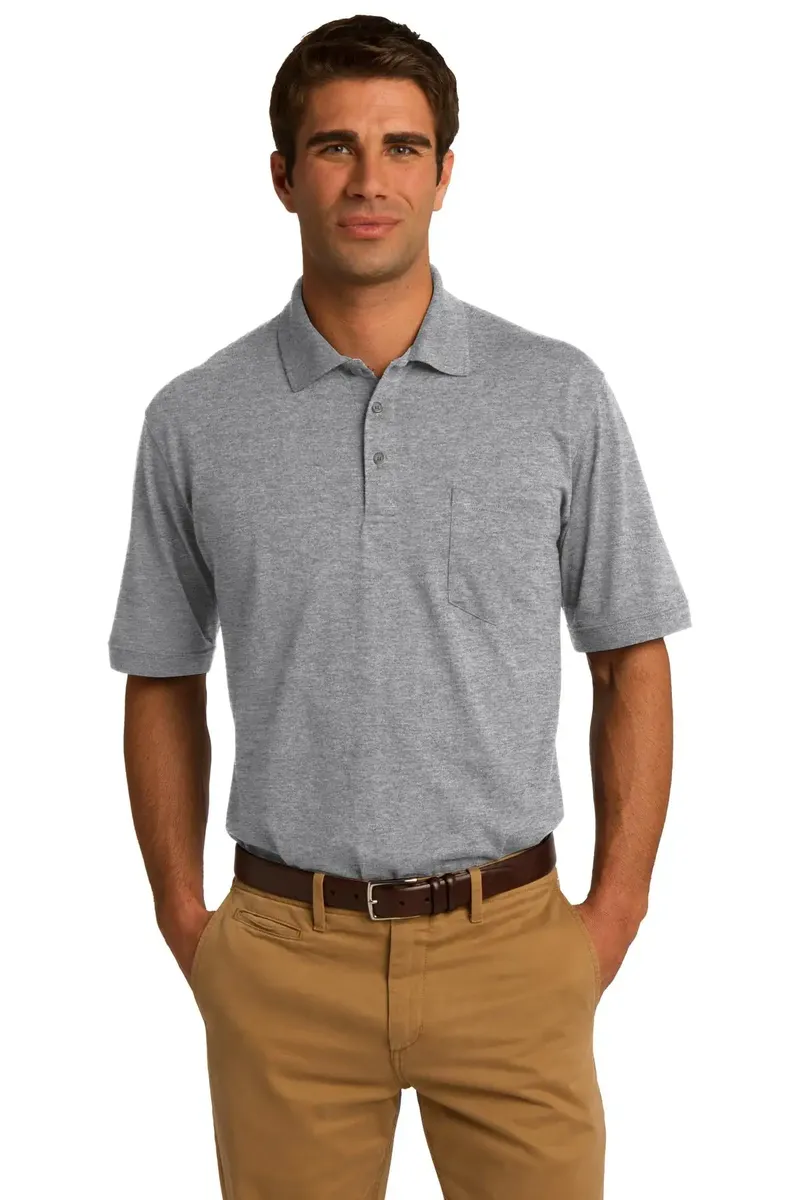 Port & Co Core Blend Jersey Knit Pocket Polo. KP55P - additional view 1