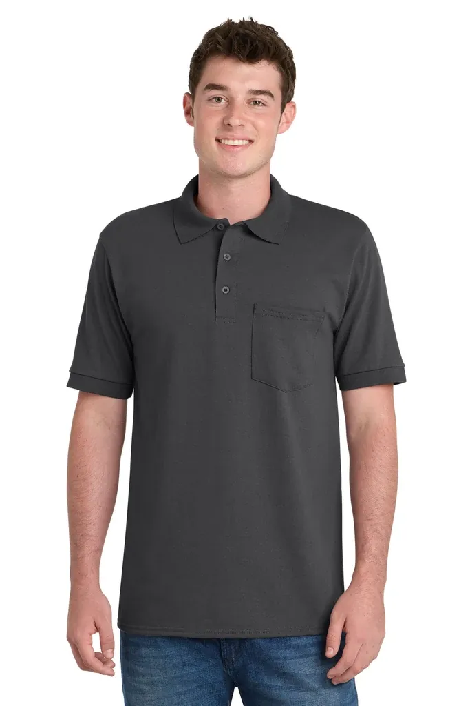 Port & Co Core Blend Jersey Knit Pocket Polo. KP55P - additional view 4