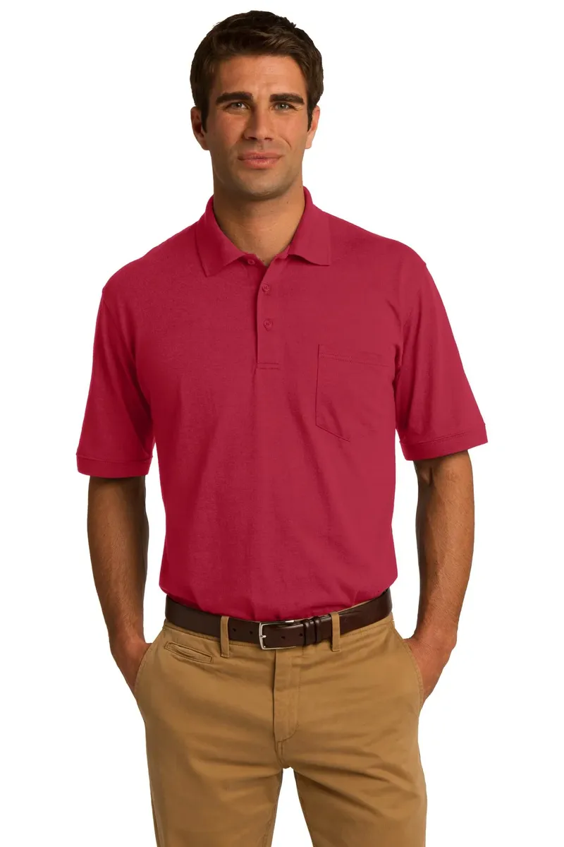 Port & Co Core Blend Jersey Knit Pocket Polo. KP55P - additional view 2