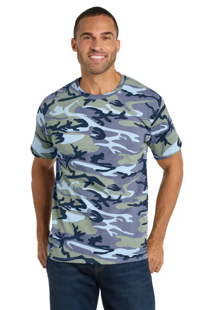 Port & Co Core Cotton Camo Tee.  PC54C - additional view 1