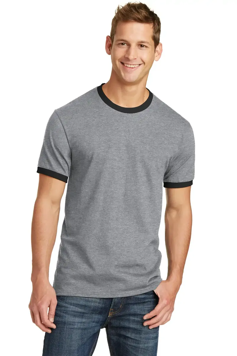 Port & Co Core Cotton Ringer Tee.  PC54R - additional view 5