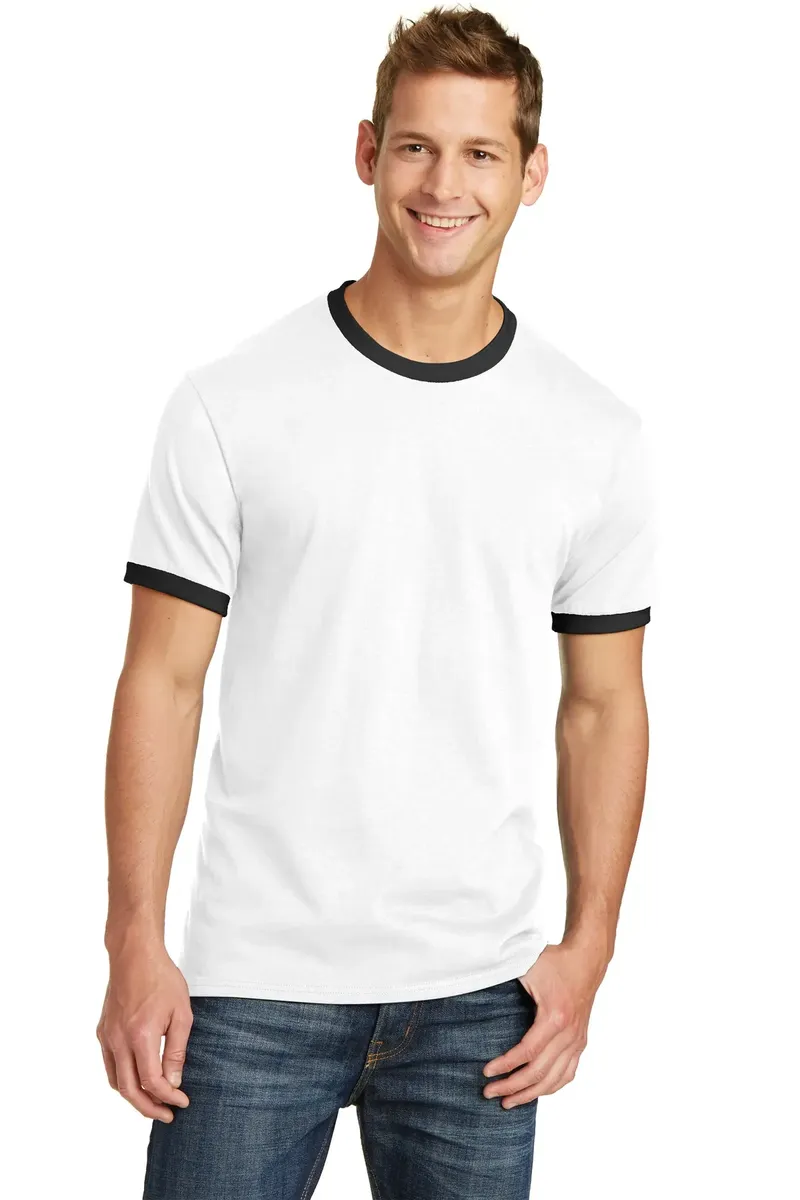 Port & Co Core Cotton Ringer Tee.  PC54R - additional view 4