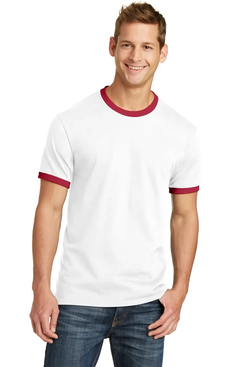 Port & Co Core Cotton Ringer Tee.  PC54R - additional view 1