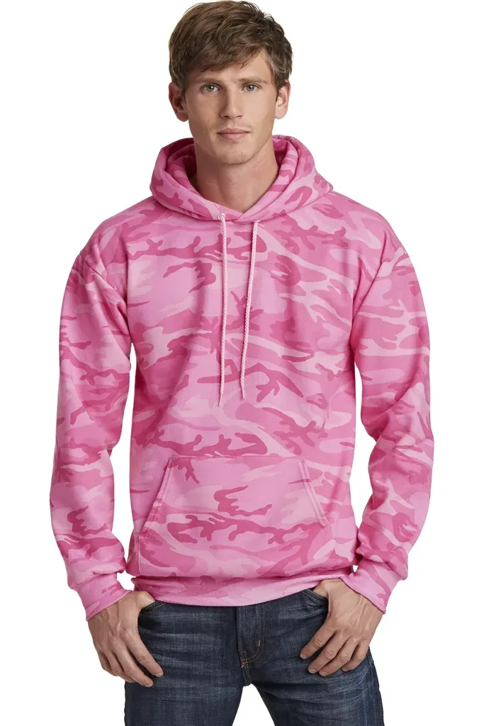 Port & Co Core Fleece Camo Pullover Hooded Sweatshirt. PC78HC - additional view 5