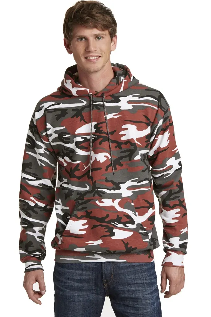 Port & Co Core Fleece Camo Pullover Hooded Sweatshirt. PC78HC - additional view 6