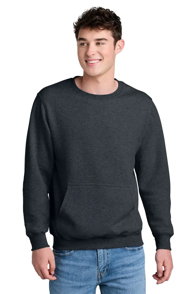 Port & Co Core Fleece Crewneck Pocket Sweatshirt PC78PKT - additional view 4