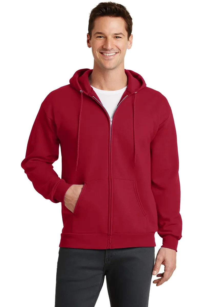 Port & Co Core Fleece Full-Zip Hooded Sweatshirt. PC78ZH