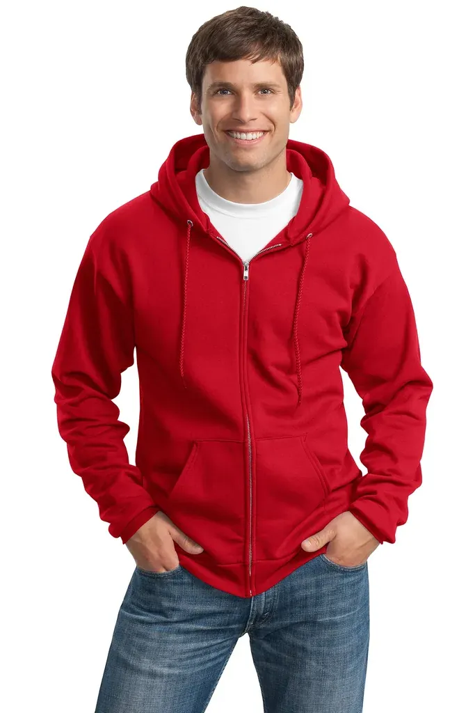 Port & Co Essential Fleece Full-Zip Hooded Sweatshirt.  PC90ZH - additional view 1