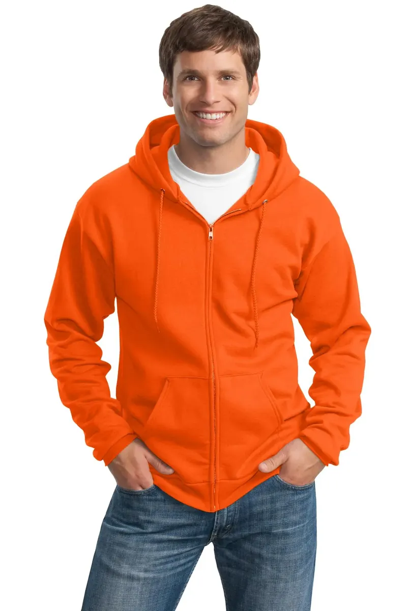 Port & Co Essential Fleece Full-Zip Hooded Sweatshirt. PC90ZH