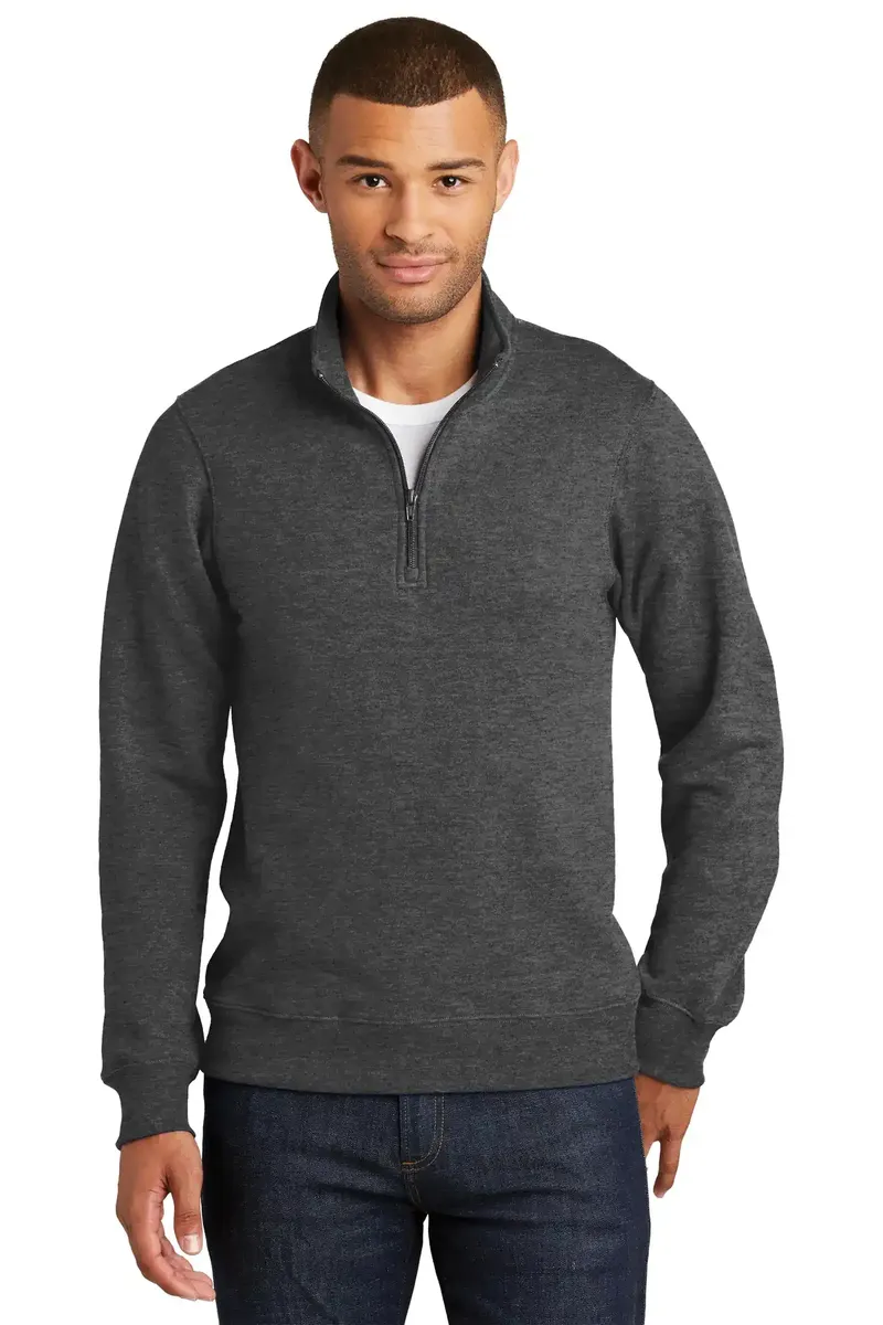 Port & Co Fan Favorite Fleece 1/4-Zip Pullover Sweatshirt. PC850Q - additional view 3