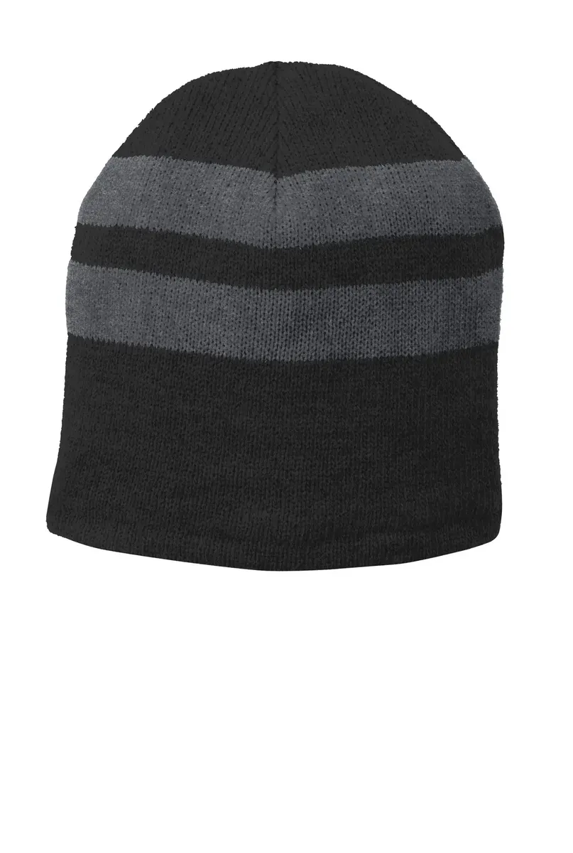 Port & Co Fleece-Lined Striped Beanie Cap. C922 - additional view 3