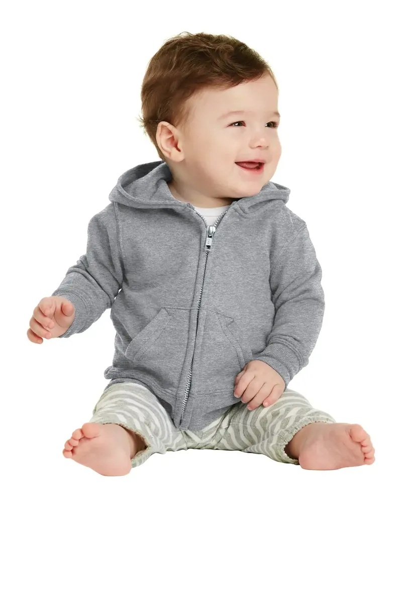 Port & Co Infant Core Fleece Full-Zip Hooded Sweatshirt. CAR78IZH - additional view 6