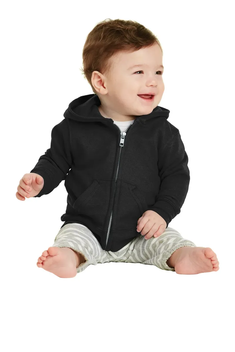 Port & Co Infant Core Fleece Full-Zip Hooded Sweatshirt. CAR78IZH - additional view 5