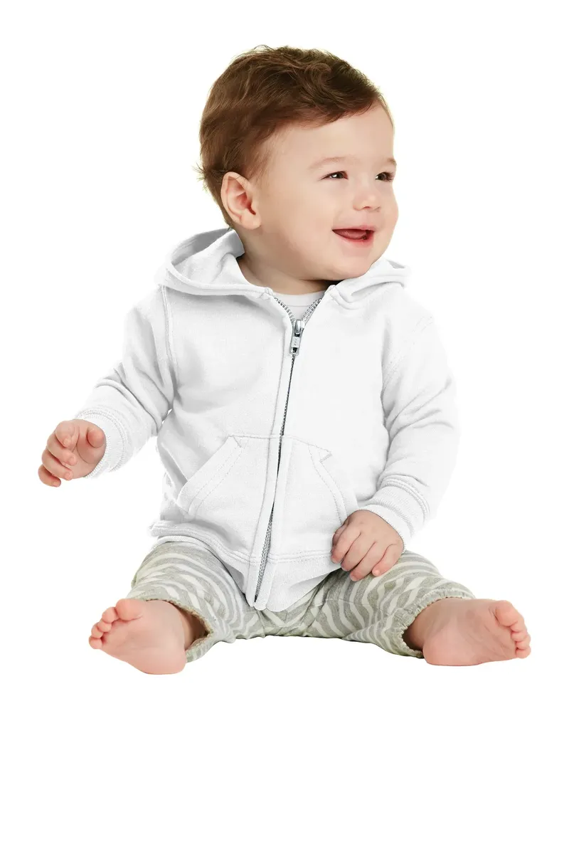 Port & Co Infant Core Fleece Full-Zip Hooded Sweatshirt. CAR78IZH - additional view 4