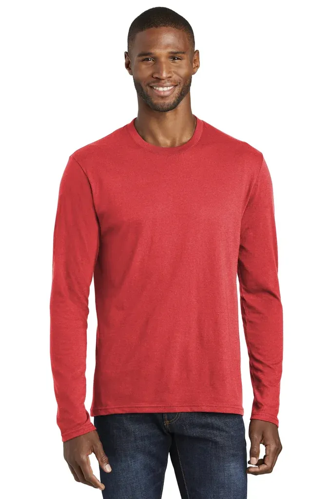 Port & Co Long Sleeve Fan Favorite  Blend Tee. PC455LS - additional view 5