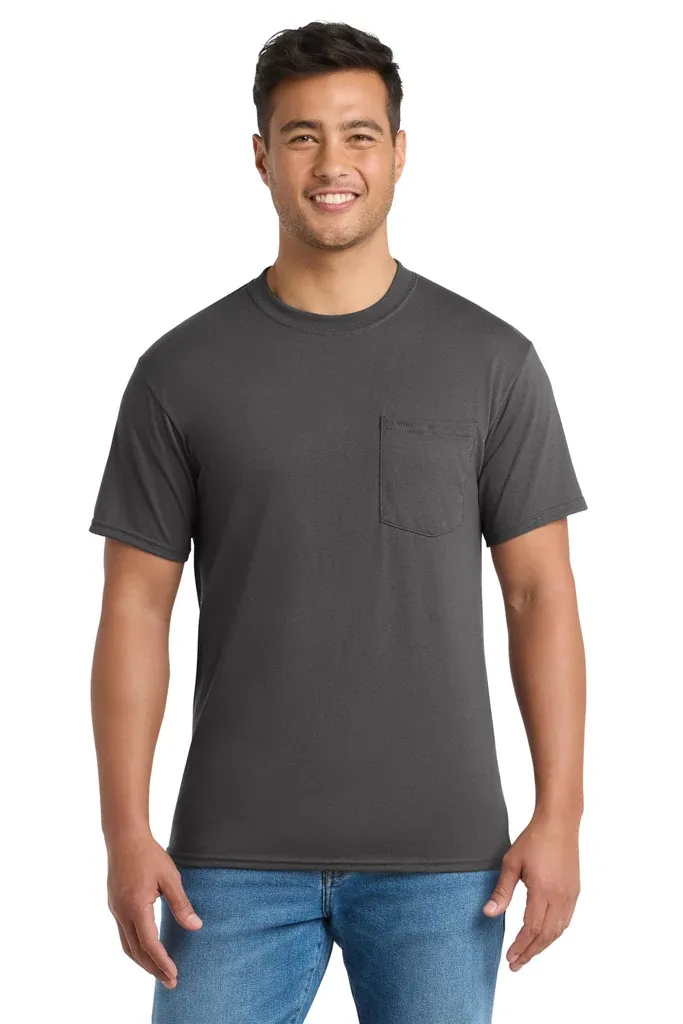 Port & Co Tall Core Blend Pocket Tee. PC55PT - additional view 4