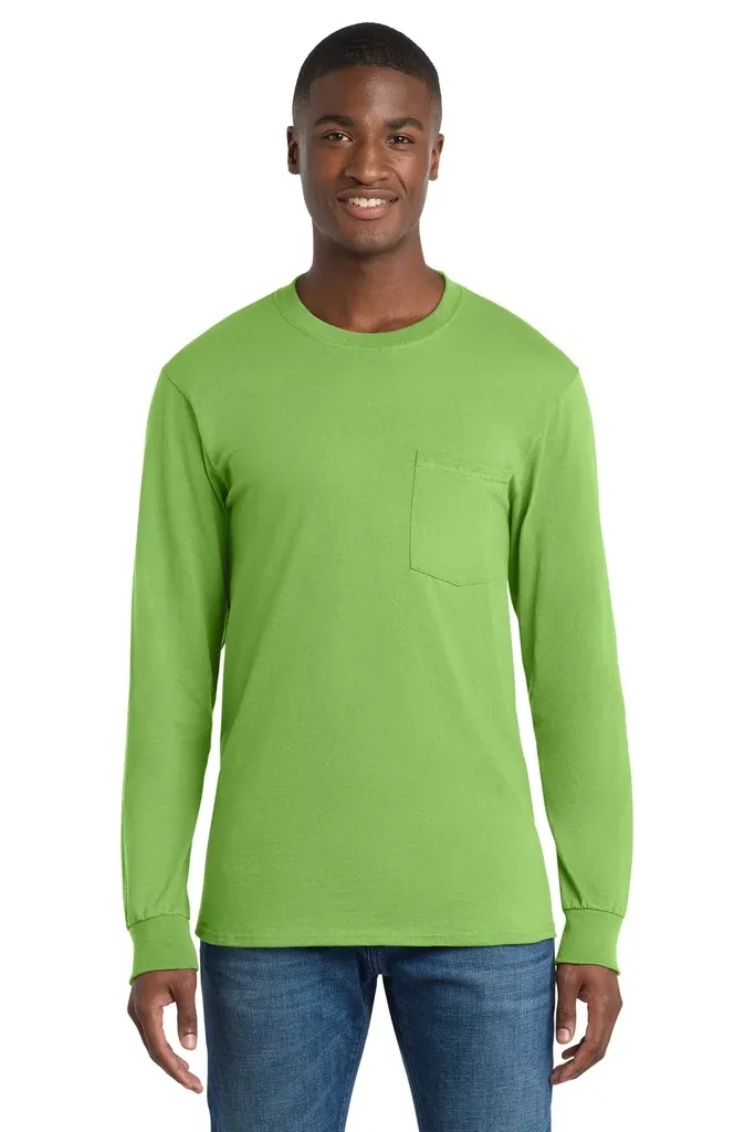 Port & Co Tall Long Sleeve Essential Pocket Tee. PC61LSPT - additional view 3
