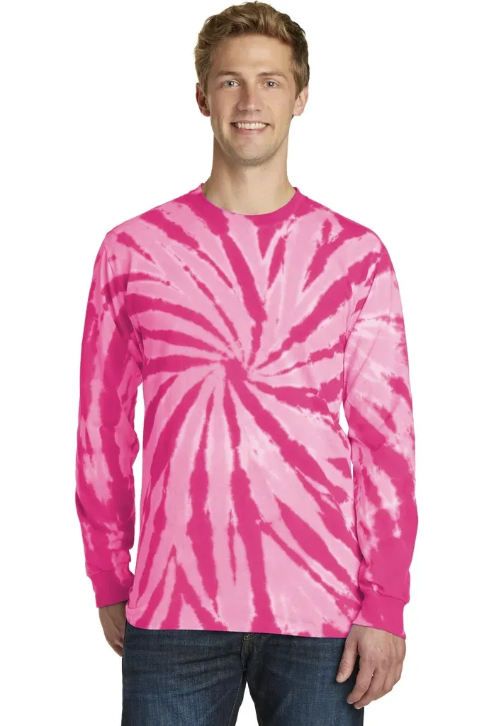 Port & Co Tie-Dye Long Sleeve Tee.  PC147LS - additional view 1