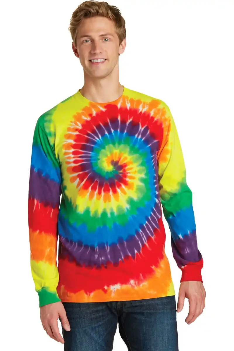 Port & Co Tie-Dye Long Sleeve Tee.  PC147LS - additional view 3